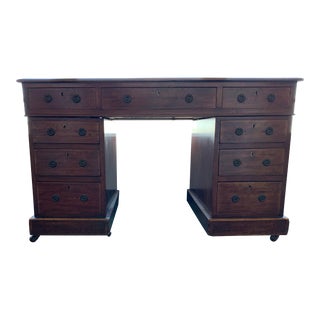 Antique American Colonial Wood Desk For Sale