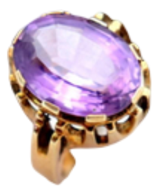 Gold Ring with Grid