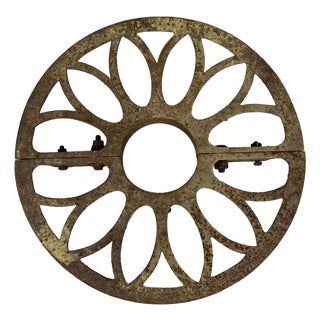 Antique Cast Iron Circular Tree Root Guards, 20" Diameter For Sale