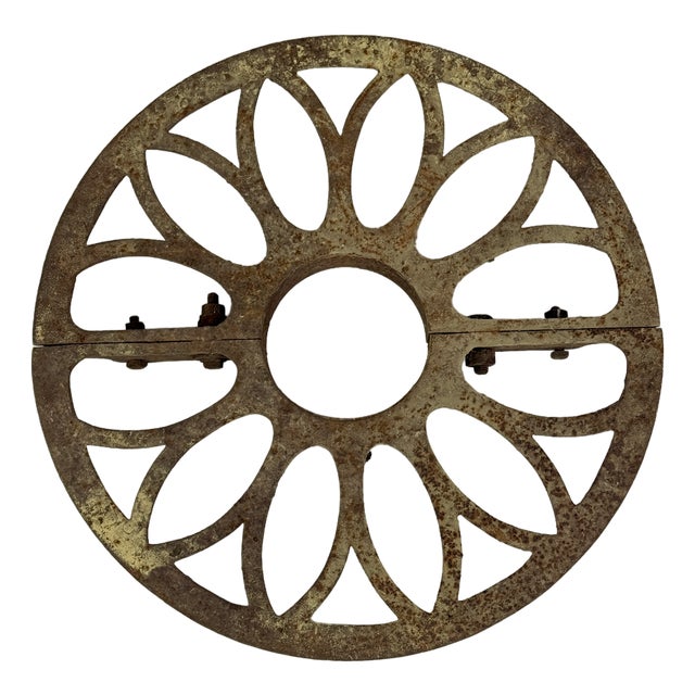 Antique Cast Iron Circular Tree Root Guards, 20" Diameter For Sale