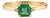 14k Gold Square-Cut Emerald Diamond Three Stone Modern Engagement Ring Size 6 For Sale
