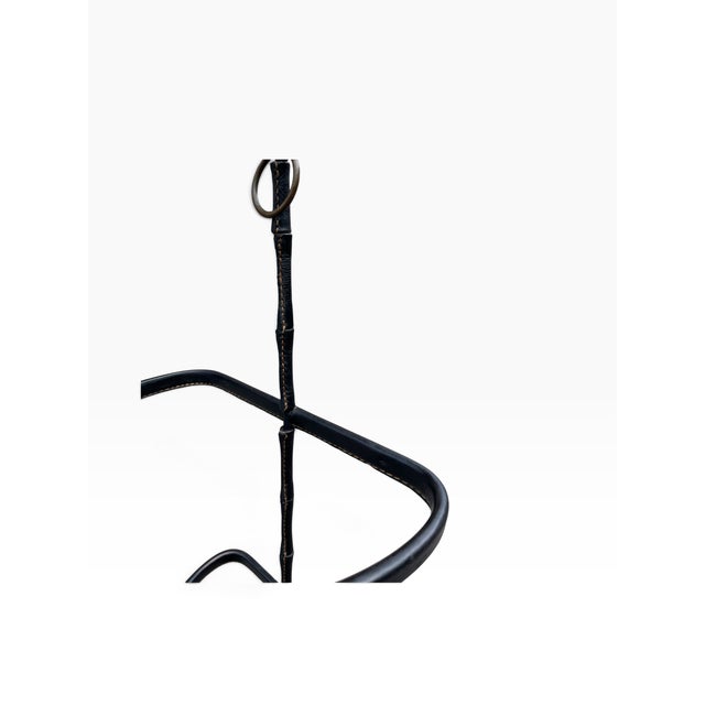Vintage Stitched Leather Umbrella Stand by Jacques Adnet, 1950s For Sale - Image 6 of 12