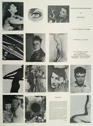 Vintage Photographs of Man Ray, G. Ray Hawkins Gallery Poster, Gallery Poster, 1975