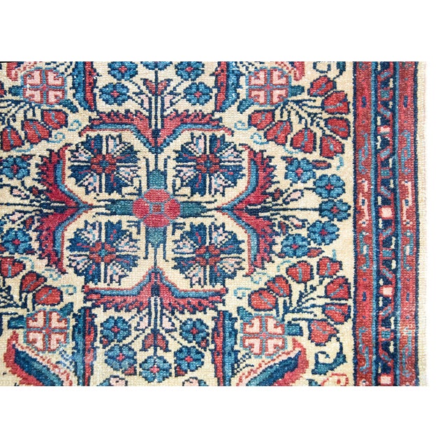 Cream Early 20th Century Persian Dargazine Rug For Sale - Image 8 of 15