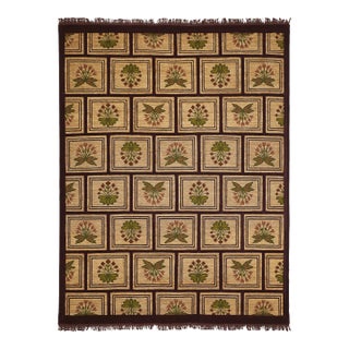 Ward + Gray Autumn Sisal With Wool Overlay Rug, 9' x 12' For Sale