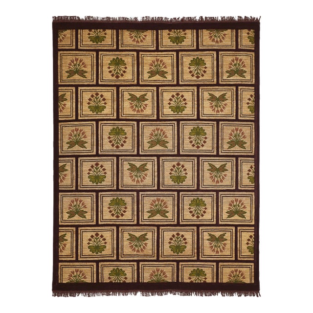 Ward + Gray Autumn Sisal With Wool Overlay Rug, 9' x 12' For Sale