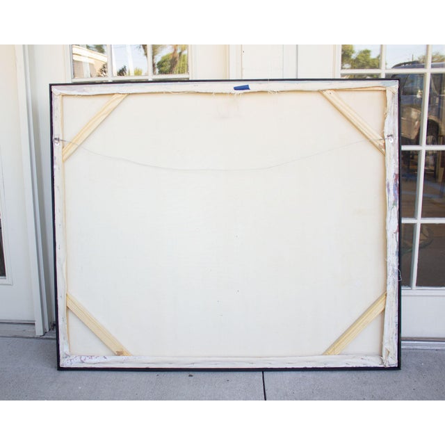 1980s “Blue Hills” Acrylic on Canvas Landscape Painting by Harry Hilson For Sale - Image 9 of 9