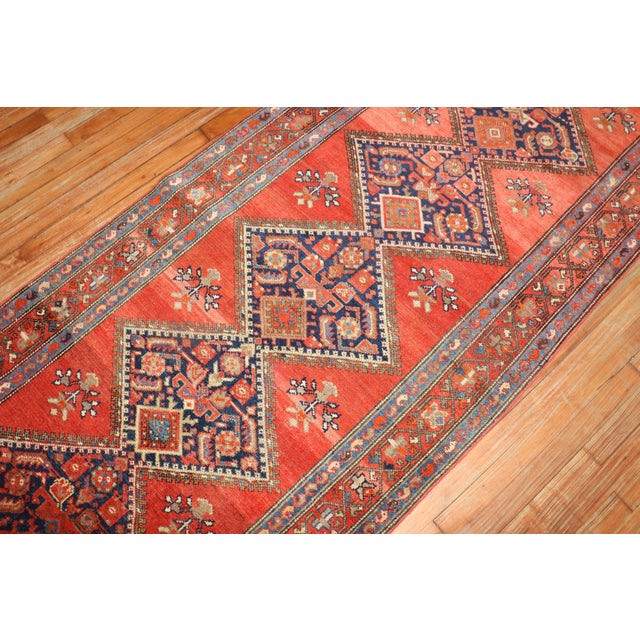 An early 20th century Persian Malayer runner. 3'5'' x 16'9''