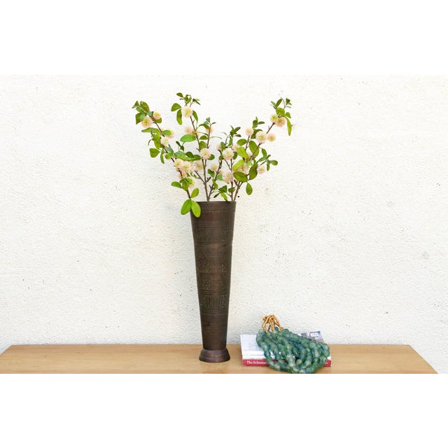 This authentic antique bronze vessel serves as a profound study in the intersection of utilitarian metalwork and high-...