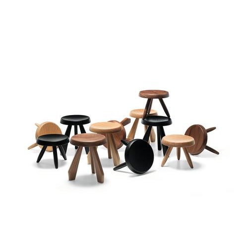 Modern Black Oak Meribel Stool by Charlotte Perriand for Cassina For Sale - Image 11 of 15