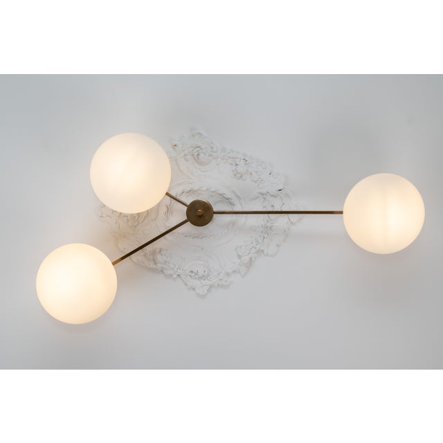 Metal Tre Lune Ceiling Lamp by Angelo Lelii for Arredoluce, 1960s For Sale - Image 7 of 17