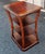 Brown Late 20th Century Four-Tier Mahohany Bookmatched Top Side Table For Sale - Image 8 of 11