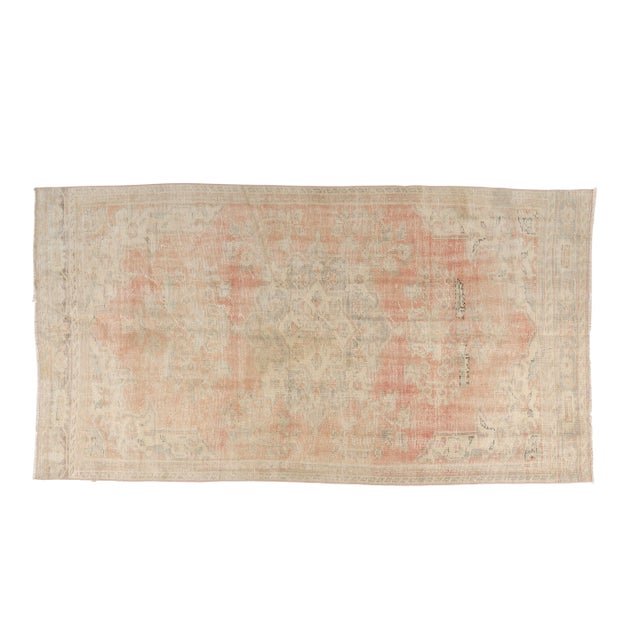 Mid 20th Century Wool Oushak Home Decor Rug For Sale