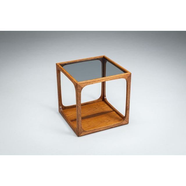 Crafted with a strong sense of proportion and refinement, this square coffee or side table by Jacob Brink showcases the...