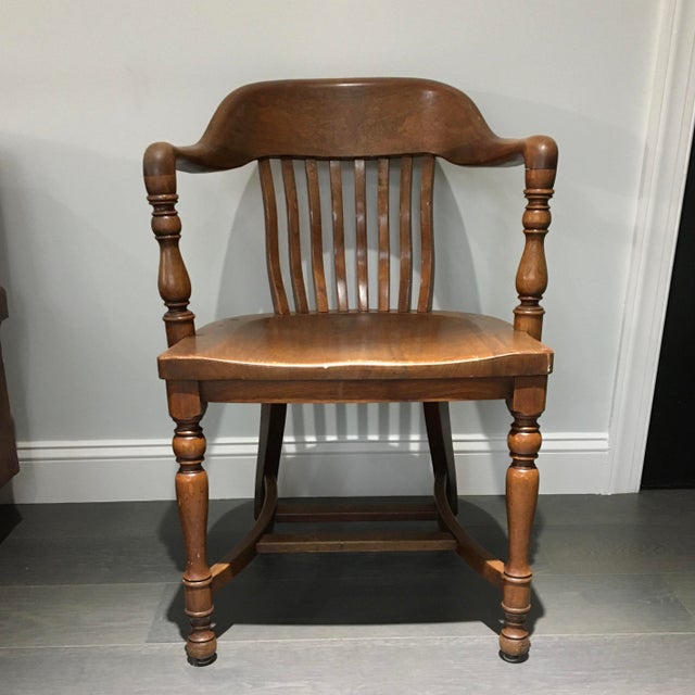 1930s Vintage Courtroom Lawyers Bankers Chair Chairish