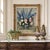 Traditional Antique Framed Oil Painting on Canvas by Lucien Hock (1899-1972), Floral Still Life in Delft Pot, Dated 1949 For Sale - Image 3 of 17