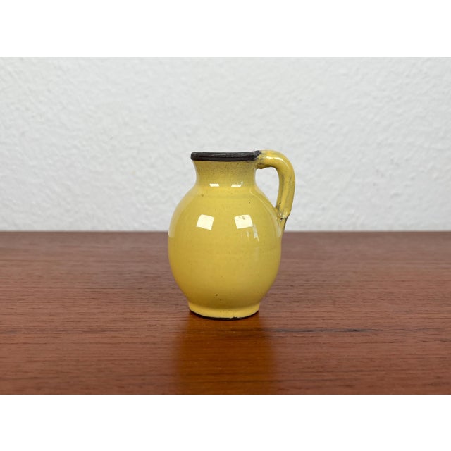 Mid-Century Small Studio Pottery Carafe Vase from BKW Böttger Keramik Wandsbek, Hamburg, Germany, 1960s For Sale - Image 16 of 16