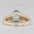 2010s 2.10ctw Blue Zircon Diamond Ring 14k Yellow Gold Size 6 Engagement For Sale - Image 5 of 8