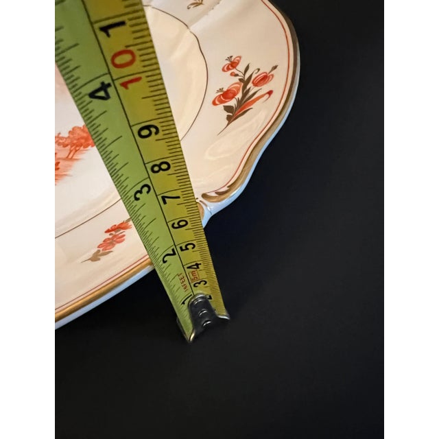 Nymphenburg Porcelain Vintage Large Nymphenburg Porcelain Charger Plate Munich Scene 1880 For Sale - Image 4 of 12