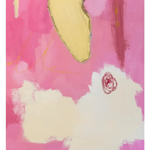 Contemporary Play #9 Contemporary Original Abstract Pink Oil Painting For Sale - Image 3 of 5