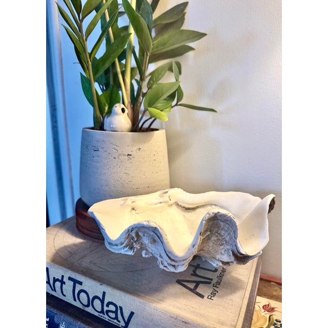 Vintage Realistic Ceramic Clam Shell Bowl – Sculptural Coastal Decor Dish For Sale - Image 10 of 10