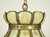 Vintage Tan Slag Stained Glass Pendant Light With Brass Accents For Sale - Image 4 of 10