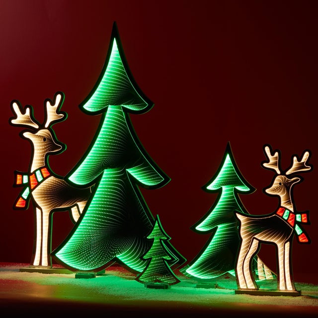 Kenneth Ludwig Chicago Green Pine Tree Ekkolight 23.5"H For Sale - Image 4 of 6