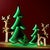 Kenneth Ludwig Chicago Green Pine Tree Ekkolight 23.5"H For Sale - Image 4 of 6