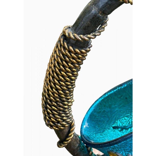 Plant Table in Bronze and Glass For Sale - Image 5 of 12