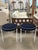Pair of vintage 1970s faux bamboo metal stools benches. These have been completely restored to perfection! Newly powder-...
