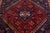 Textile 4 X 5 Blue and Red Designed Shiraz Vintage Persian Wool Rug For Sale - Image 7 of 10