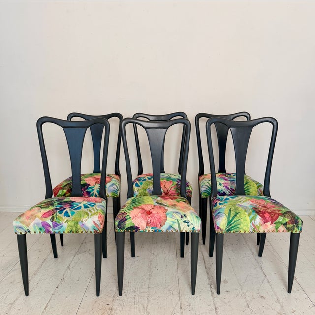 Vintage Italian Dining Chairs by Osvaldo Borsani, 1940s, Set of 6 For Sale - Image 12 of 12
