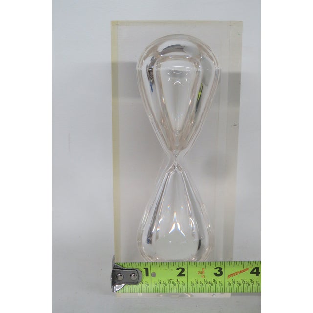 Transparent Ralph Lauren Acrylic Lucite Clark Hourglass Retro Mid Century Modern Style 4701b For Sale - Image 8 of 11