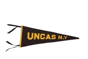 Antique Uncas NY Adirondacks Felt Flag