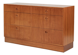 Danish Mid-Century Modern Teak 6-Drawer Dresser or Chest, 1960s