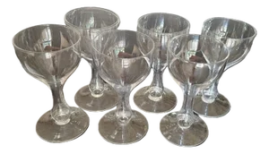 Vintage French Hollow-Footed Champagne Glasses, 1950, Set of 6