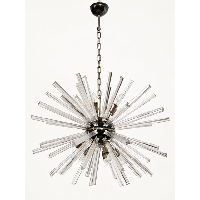 Contemporary Sputnik Light with 50 Clear Glass Prisms from Justfurnituress SRL For Sale - Image 3 of 10
