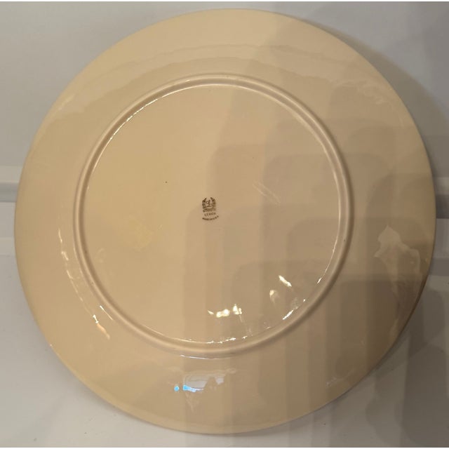 Lenox Vintage Lenox Ivory China Handled Serving Plate, Gold Trim, Embossed Pattern, Made in Usa For Sale - Image 4 of 5