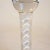 Found in Scandinavia, this antique, 18th century twist stem glass displays a tall funnel bowl, on a double series white...