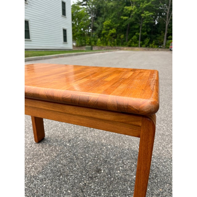 Wood Mid-Century Teak Patchwork Side Table For Sale - Image 7 of 8