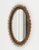 1960s Mid-Century Oval Rattan and Bamboo Wall Mirror in the style of Franco Albini, Italy, 1960s For Sale - Image 5 of 10