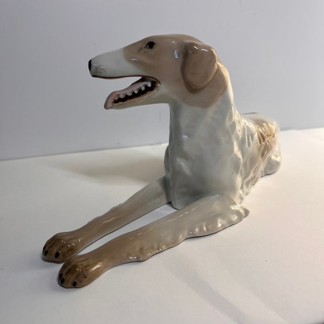 Vintage Porcelain Borzoi Dog Figurine For Sale - Image 10 of 12