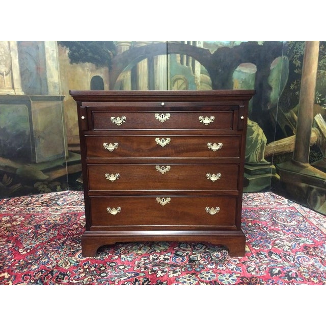 Traditional Mahogany Server, Mahogany Bachelor Chest, Craftique Furniture For Sale - Image 3 of 13