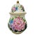 Ceramic Vintage Ribbed Ceramic Ginger Jar | Hand-Painted Rose & Floral Lidded Pot | Cottagecore Home Decor | Grandmillennial Style | Pink and Blue Flowers For Sale - Image 7 of 9