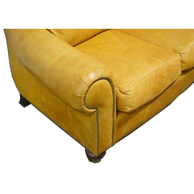 Late 20th Century Ferguson Copeland Leather Loveseat For Sale In New York - Image 6 of 11