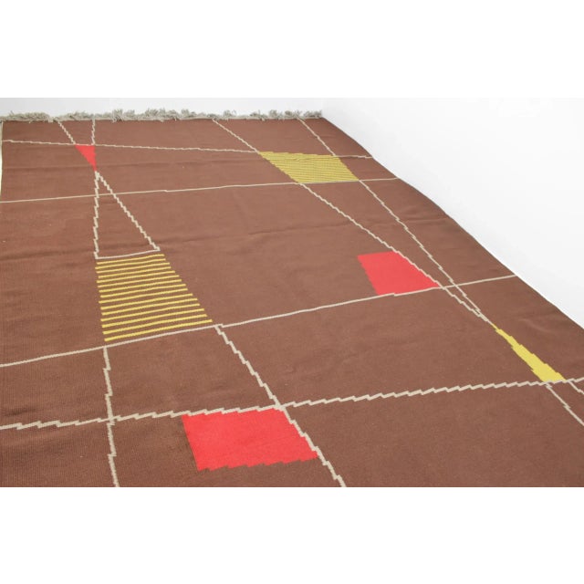 Double-Sided Geometric Rug, 1959 For Sale - Image 4 of 7