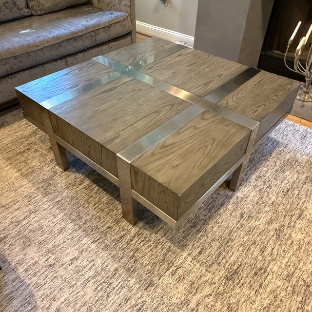 Bernhardt Leigh Square Coffee Table For Sale In Washington DC - Image 6 of 14