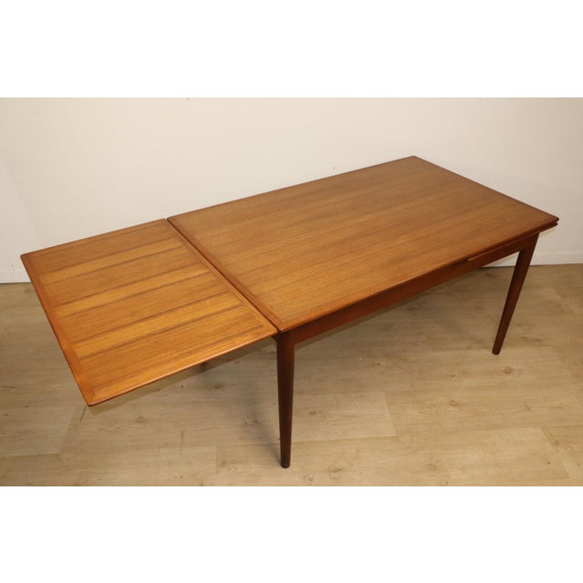 Vintage Scandinavian Extendable Danish Teak Dining Table, 1960 For Sale - Image 14 of 18