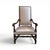 18th Century Louis XIII Style Arm Chair in Taupe Silk For Sale - Image 4 of 11