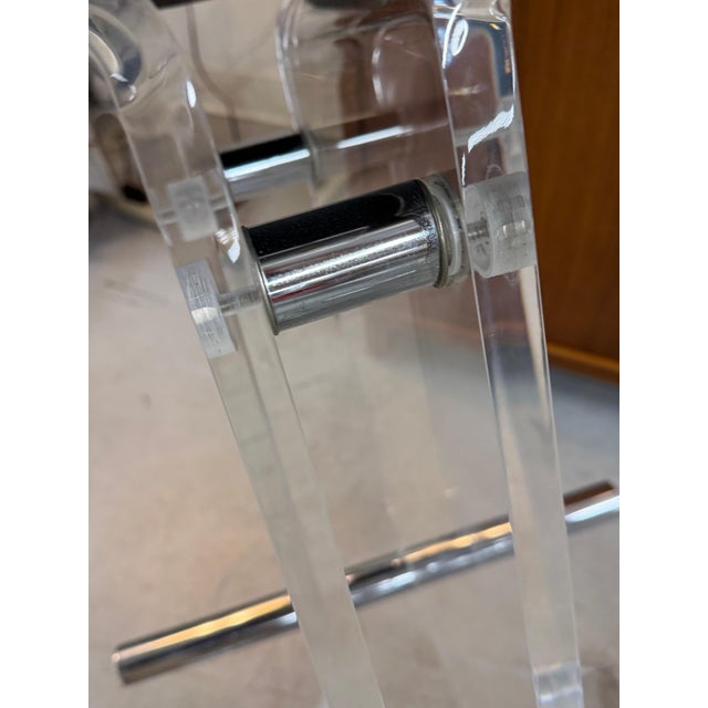 Set of 3 Charles Hollis Jones for Hill Manufacturing in Lucite & Chrome For Sale - Image 11 of 13